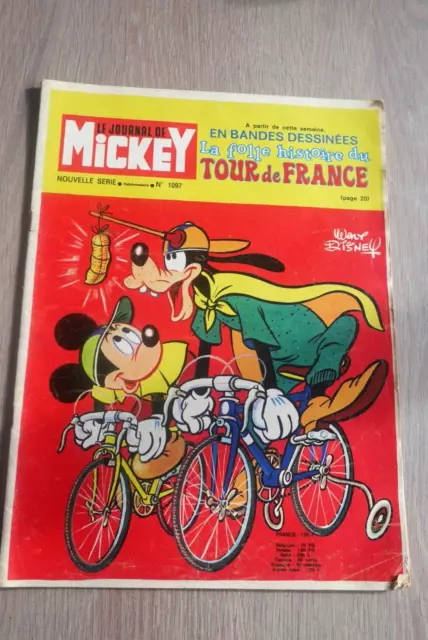 Le Journal De Mickey  N° 1097  -  24  Juin  1973  /   Histoire Du Tour De France