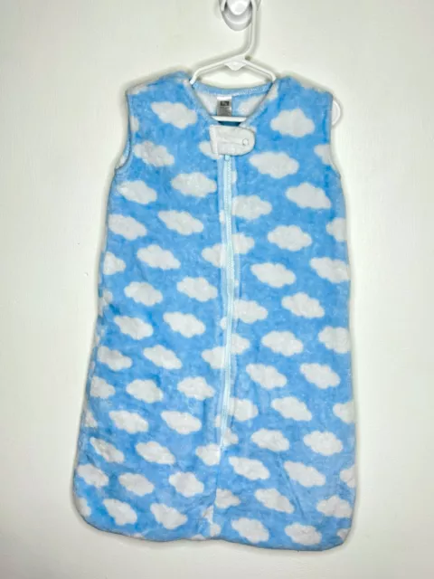 HB Baby Fleece Sleep Sack Pajama Baby Size 6-12 Months Clouds Sleeveless