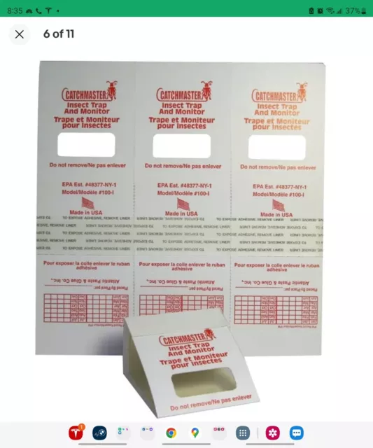 30 Catchmaster Cockroaches Traps Monitors 100i Baited Bug Insect Pheromone Traps
