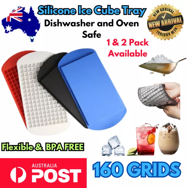 160 Grids Mini Ice Cube Tray Small Cubes Frozen Silicone Ice Cube Maker Mold