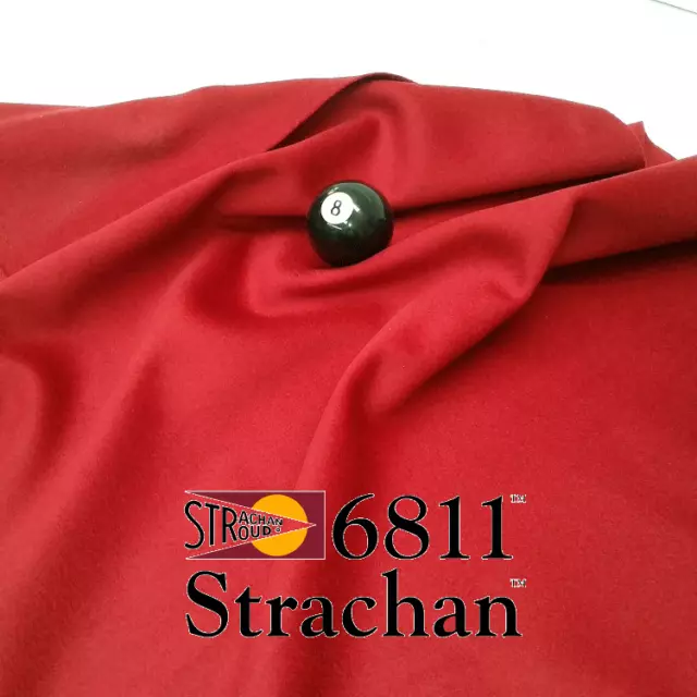 STRACHAN 6811 English Pool Snooker Billiards CLOTH 7ft x 3.6ft - BURGUNDY