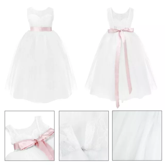 Flower Girl Kid Pageant Princess Dress Formal Party Wedding Bridesmaid Prom Gown