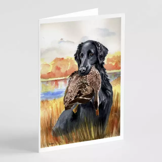 Flat Coated Retriever Greeting Cards and Envelopes Pack of 8 7032GCA7P-S