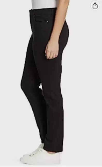 Bandolino Amy Women’s  16 Jeans Straight Leg Black High-Rise Stretch Denim NEW 3