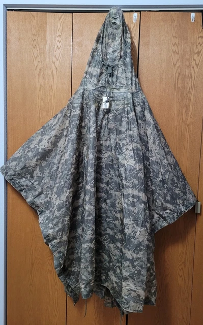 Genuine USGI US Military Army Digital Camo UCP Rain Wet Weather Poncho ACU Genuine USGI US Military Army Digital Camo UCP Rain Wet Weather Poncho ACU