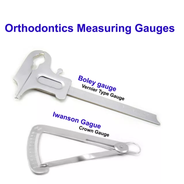 Orthodontics Teeth Thickness Measuring Gauges Dental Bracket Height Calipers