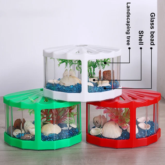 Mini Aquarium Tank Stack Freely Broken-proof Small Betta Fish Tank High Density