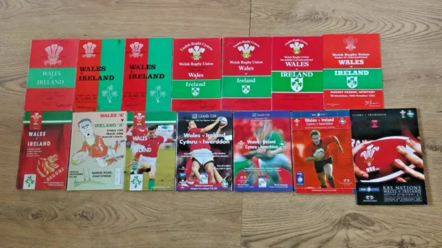 Wales v Ireland Rugby Union Programmes 1953 - 2011