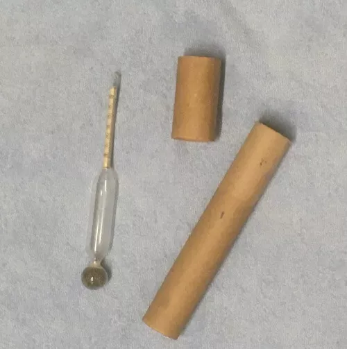 Antiker Urinprober nach Dr. Vogel Tp. 15 Grad C mit Etui 1960er Jahre