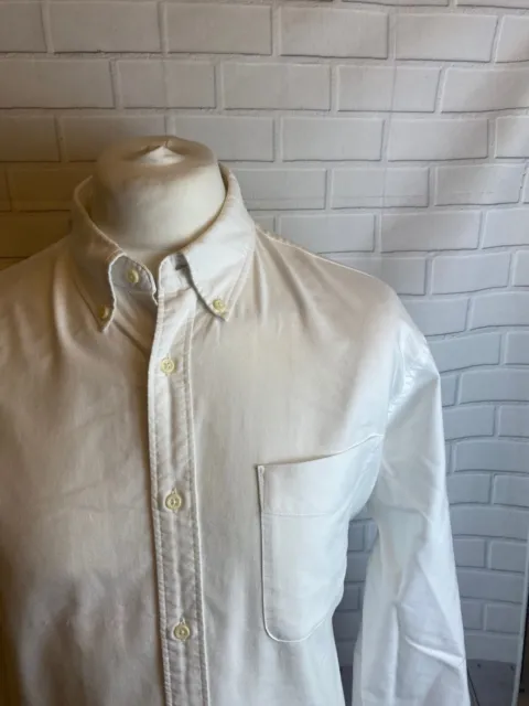 Camicia Uniqlo bianca Oxford XL vestibilità regolare polsino con bottoni