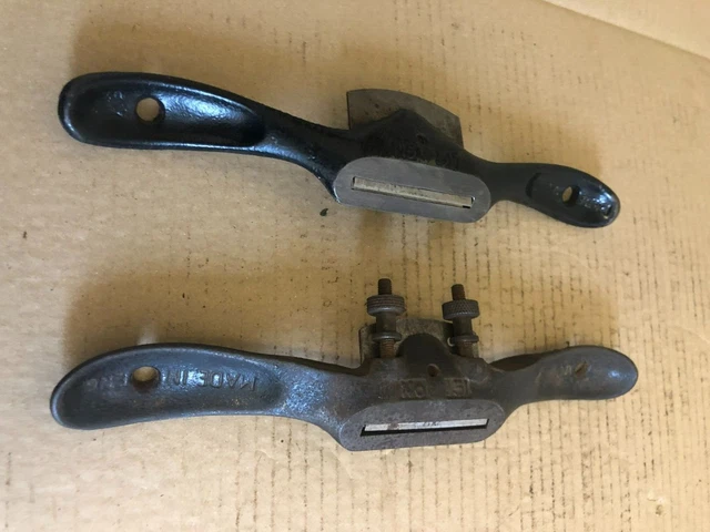 2 x vintage  stanley FLAT SOLE spoke shaves 2