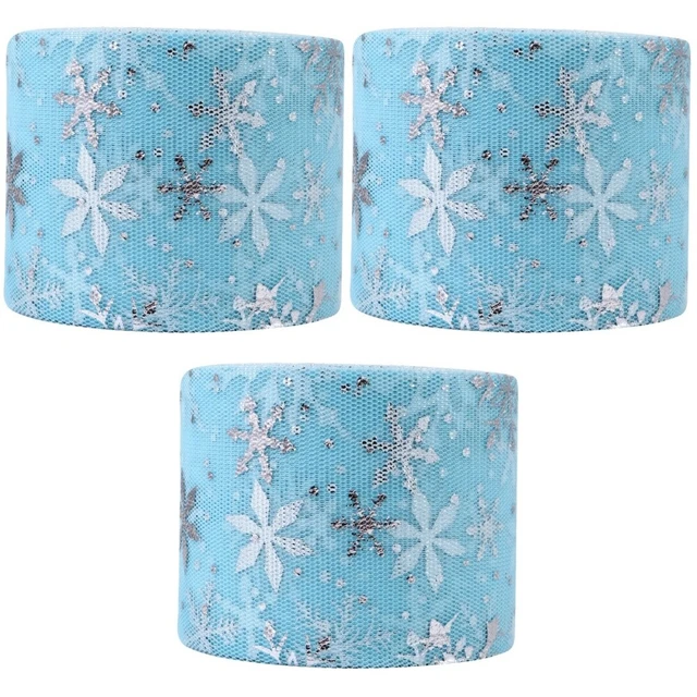 3 Sets Mesh Schleier Material Glitzernde Gaze Rolle