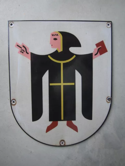 altes Emailschild, Münchner Kindl, 33 x 26cm