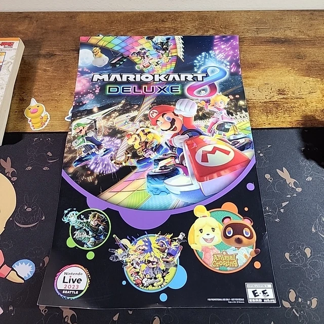 MARIO KART 8 Deluxe Promo Poster Nintendo Live 2023 Seattle
