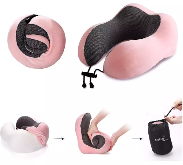 Memory Foam U Shaped Travel Pillow Neck Support Soft Head Rest Car Plane Cushion