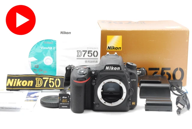 [MINT w/Box] Nikon D750 24.3 MP Digital SLR Camera Body S/C 41497 From JAPAN