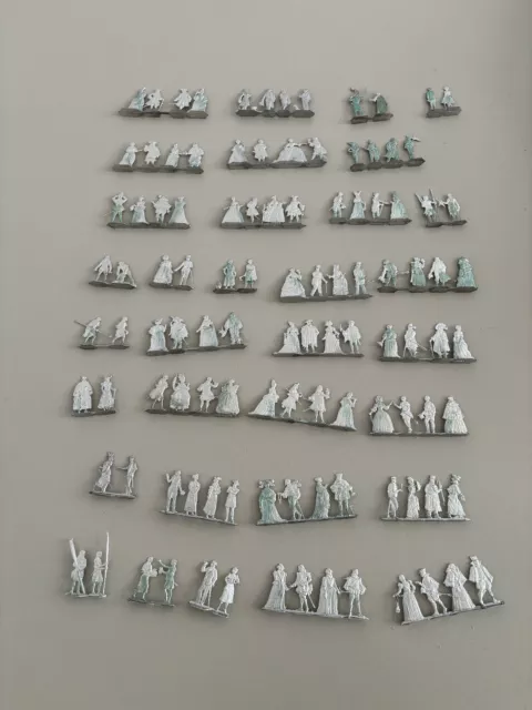 33 Zinnfiguren Konvolut Marktvolk Steinzeit Trachten teilw. Berliner Zinn 30 mm