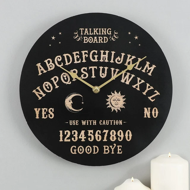Klassische Sprechbrett Wanduhr, Gothic Planchette Spirit Ouija Hexe Wicca