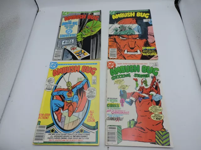 Lot of 4 Vintage Ambush Bug Comic Books DC Christmas 1/3/4 1980s 1990s