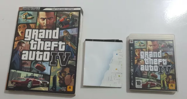 Grand Theft Auto IV GTA 4+GUIA+MAPA PlayStation 3 PS3 pal España COMPLETO LEER👇