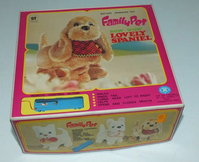 Masudaya / Modern Toys Familly Pet Lovely Spaniel Neuf en boite Japan 1960-70