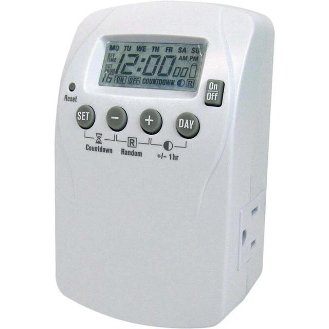 Temporizador digital para interiores Prime 125V 7 días TNDHD002 Prime TNDHD002 054732816552 blanco
