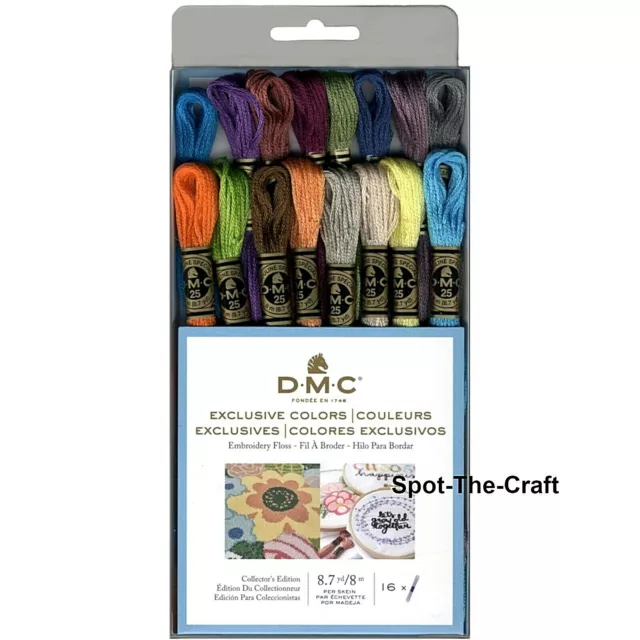 DMC Floss Exclusive Colors 16 Skeins 6 Strand Embroidery Thread Set