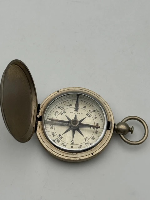 Boussole Poche Laiton Vintage - Étanche, Portable, Pour Randonnée Camping Navigation