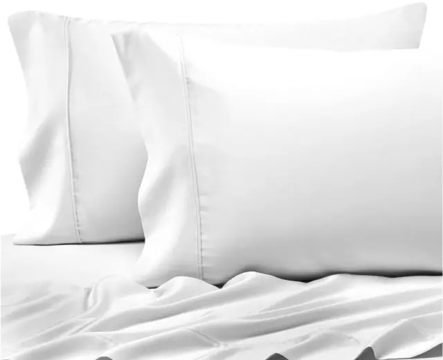 Queen / Standard Size Pillow Cases Set of 2, 100% Cotton Cases, 400 Thread Count