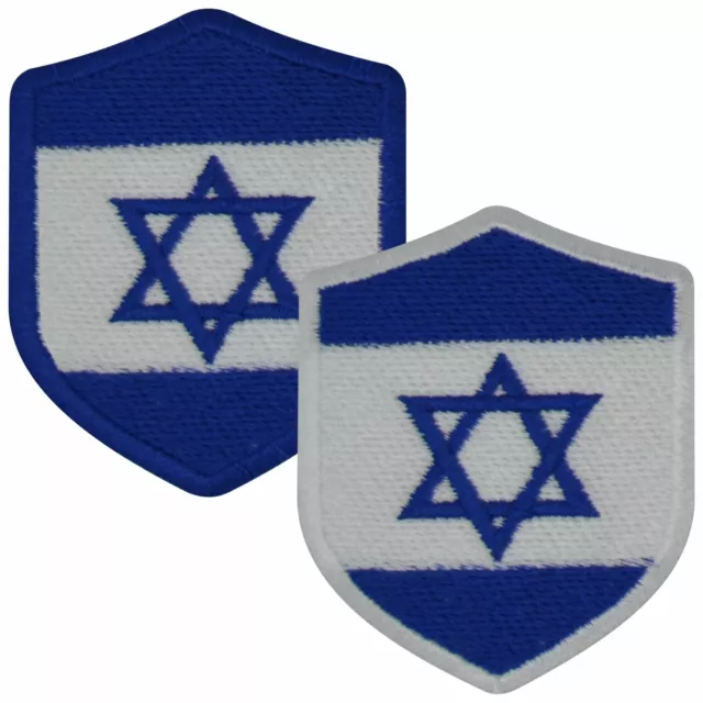 Aufnäher ISRAEL Wappen 7 x 5,6cm Bestickt Flagge Patch FanShirts4u