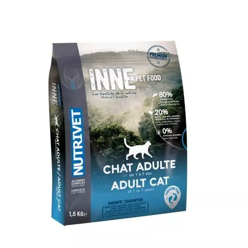 NUTRIVET - INNE Chat - Croquettes sans Céréales - Chat Adulte - Poisson - 80%...