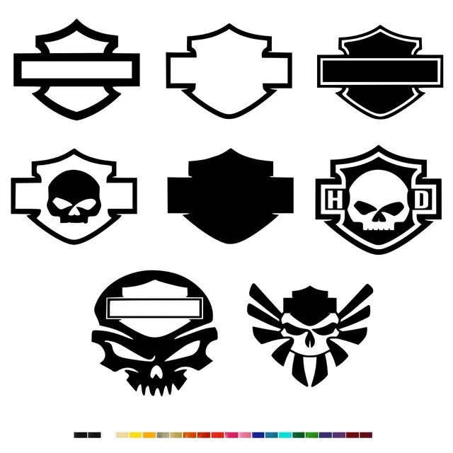 Motor Bike Harley Davidson Chopper Vinyl Decal Sticker Car Wall Window Laptop