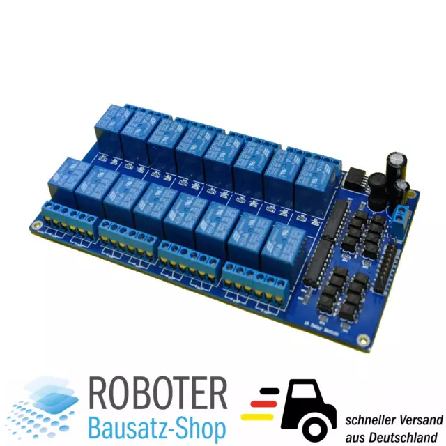 16 Kanal Relais 12V Relay Modul Low Level Trigger Arduino Raspberry AVR