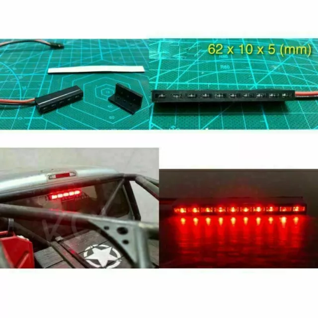 LED Brake Light Lamp Bar For 1/10  TRX-4 Axial SCX10 II D90 Tamiya RC Car