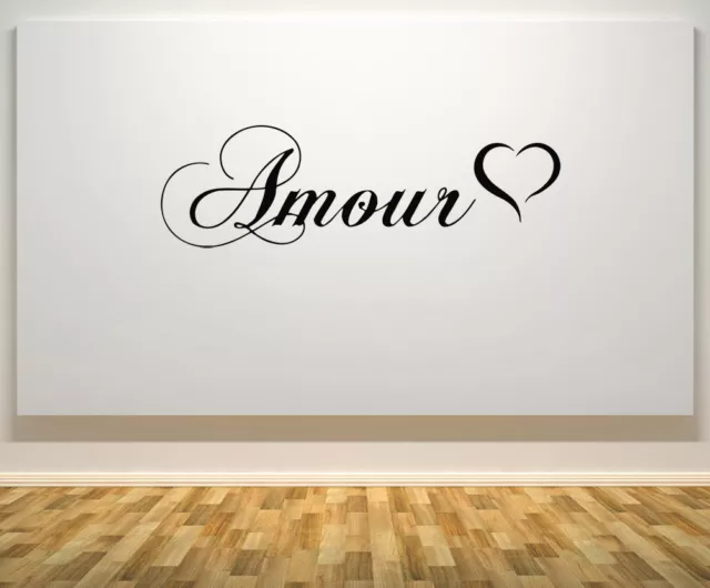 Amour Heart Love Bedroom Living Dining Room Wall Art Decal Sticker Picture