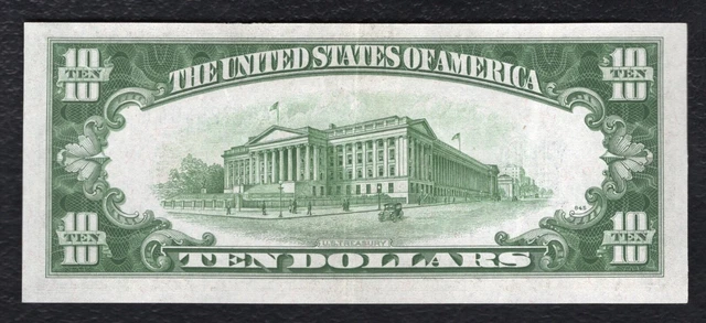 Fr. 2309 1934-A $10 Ten Dollars “North Africa” Silver Certificate About Unc 2