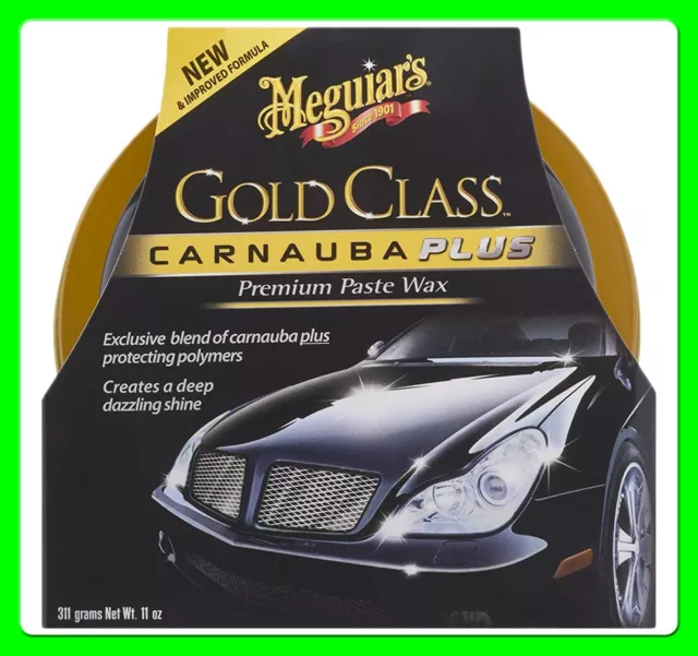 Cera de pasta de carnauba clase dorada Meguiars 311 g [G7014] Car Plus premium nueva fórmula