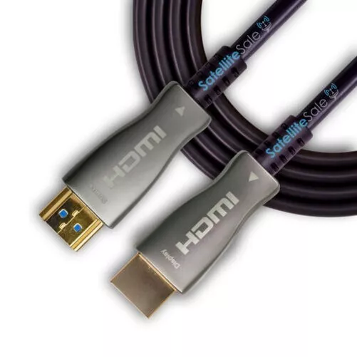 SatelliteSale Digital High-Speed HDMI 2.0 Fiber Optic Cable Black Cord