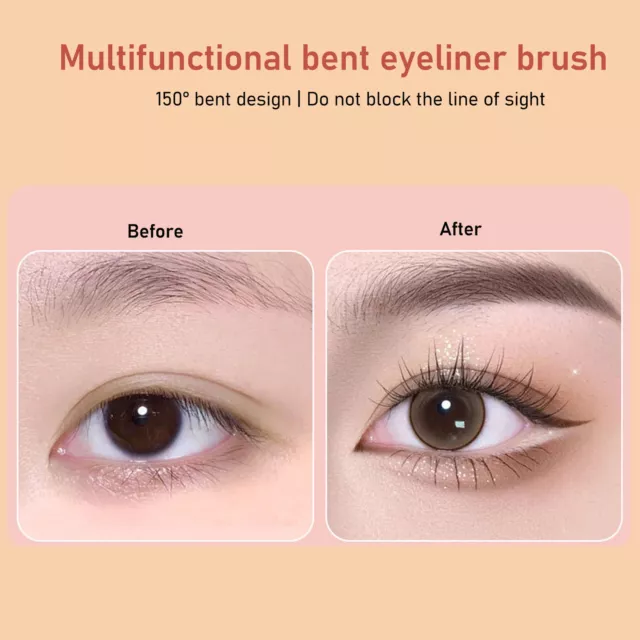 5pcs Bent Eyeliner Brush Multifonctionnel Maquillage Angled Eyeliner Brosses SFD