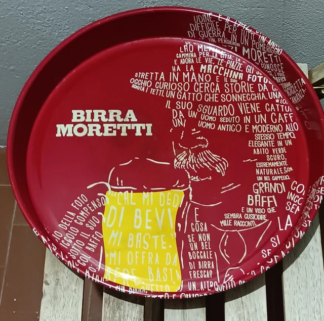 Vassoio Pubblicitario in metallo Birra Peroni anni '80 vintage modernariato bar