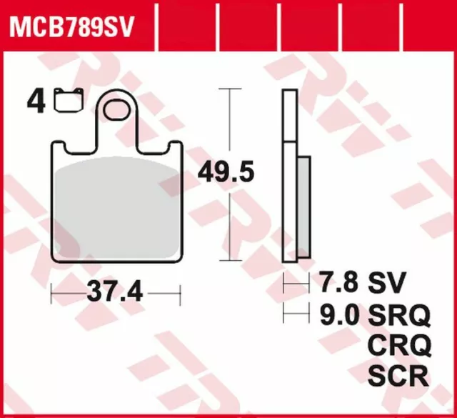 TRW Sinter Bremsbeläge vorne für Kawasaki ZX-6R 600 Ninja / ZZR 1400 ABS