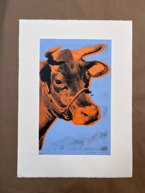 Andy Warhol "Cows" - 1971, Pl. Signed Hand-Number Ltd Ed Print 26 X 19 in