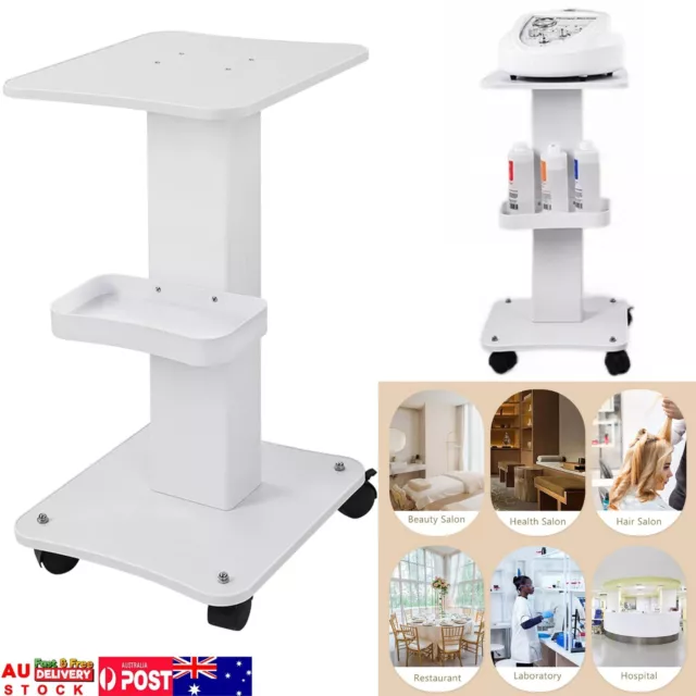 ABS Movable Trolley Beauty Cart Tray SPA Hairdresser Salon Storage Stand Rack