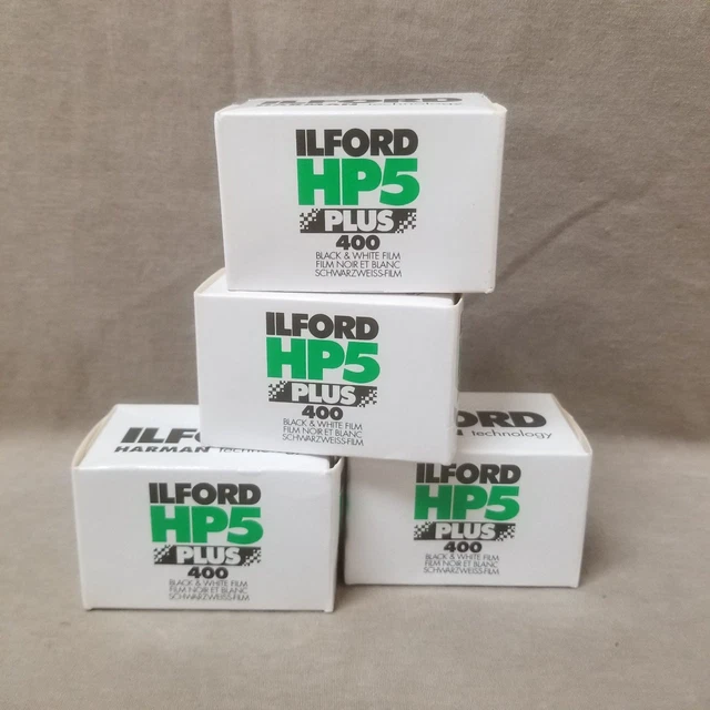 4 ILFORD HP5 Plus 400 Black & White Negative 35mm Roll Film 24 Exp. 7/2015 EXP.