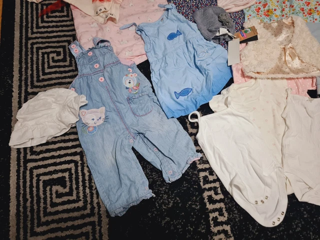 #A52💜 Huge Bundle Of Baby Girl Clothes 6-9months NEXT GEORGE M&S GAP H&M PRIMAR 11