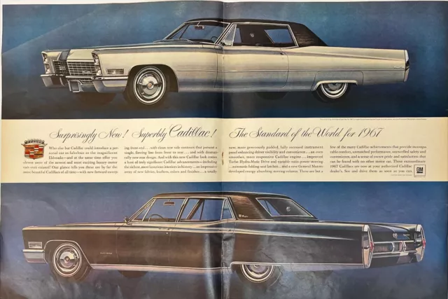 Cadillac Fleetwood Eldorado Coupe de Ville Double Page Life Magazine Print Ad