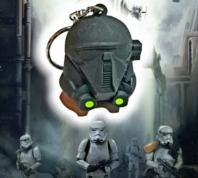RARE Star Wars Death Trooper helmet Keychain Rouge One Nissan Employee Exclusive