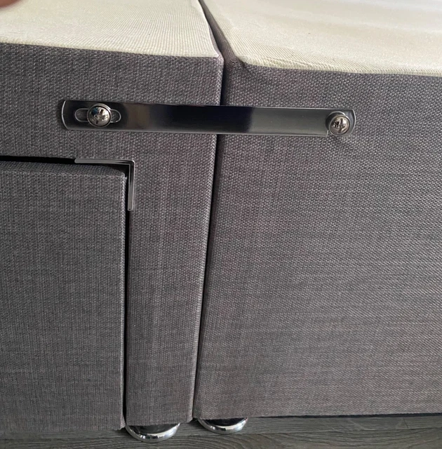 GREY FABRIC DIVAN bed base and headbaord double bed £140.00 PicClick UK