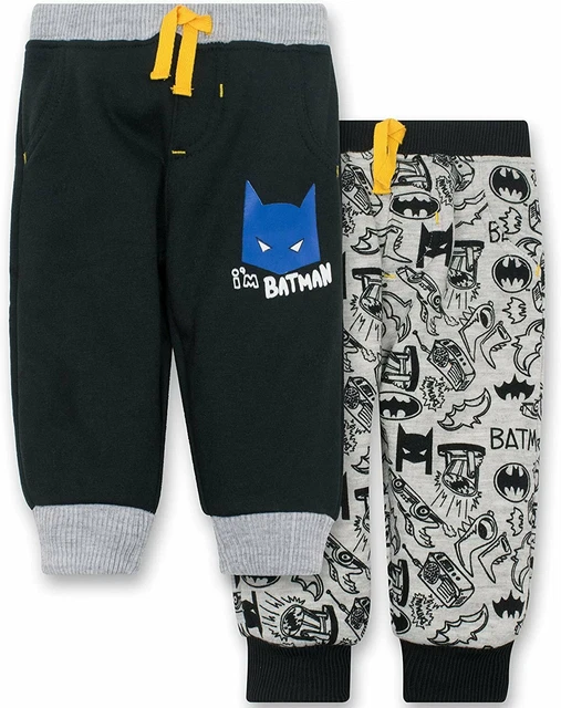 Warner Bros.Batman Bambino Ragazzi' 2 Pacco Pile Coulisse Pantaloni da Jogger,