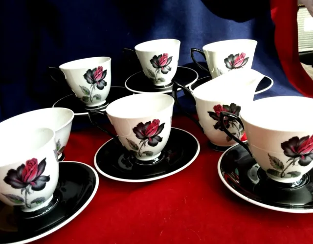 Royal Albert Bone China Coffee Set Masquerade England